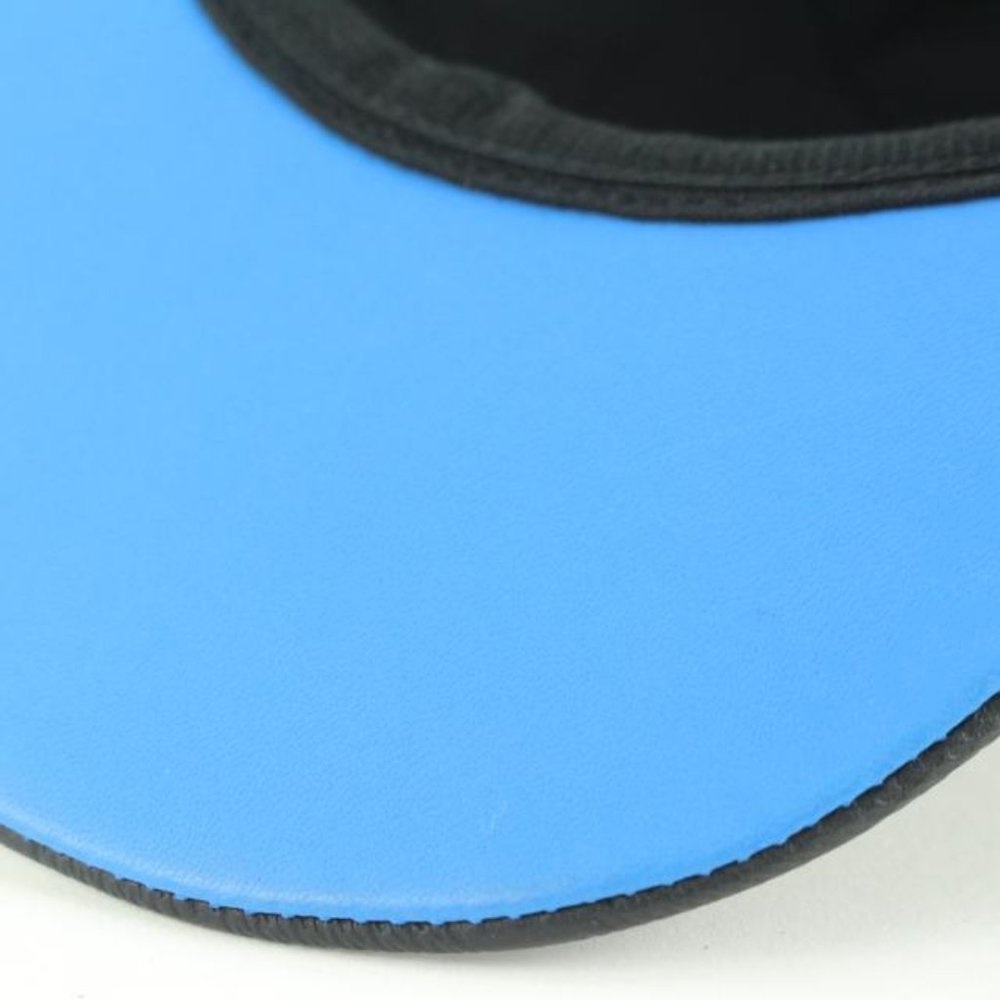 Louis Vuitton 21FW Black x Blue Leather Damier Infini Baseball Cap Hat 16lv45 - Picture 6 of 12